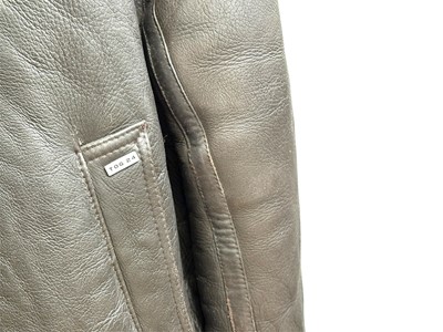 Lot 278 - A good quality WWII style 'Irvin' dark brown leather sheepskin bomber jacket by Tog 24.