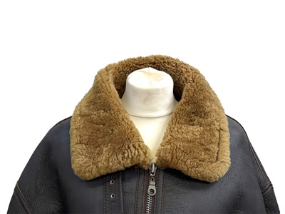Lot 291 - A vintage B-3 'Irvin' bomber brown leather sheepskin flying jacket.