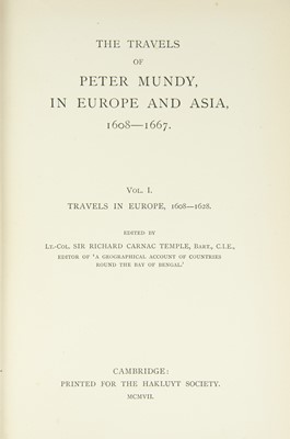 Lot 20 - (The Hakluyt Society) The Travels of Peter Mundy 1608-1667