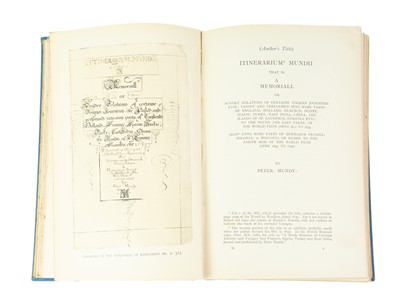 Lot 20 - (The Hakluyt Society) The Travels of Peter Mundy 1608-1667