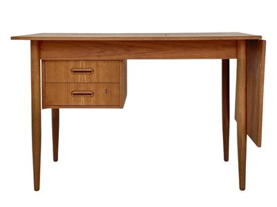 Lot 399 - A Danish teak desk, attributed to Gunnar Nielsen Tibergaard.