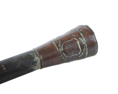 Lot 51 - An HMS Foudroyant Nelson commemorative copper and oak walking cane.