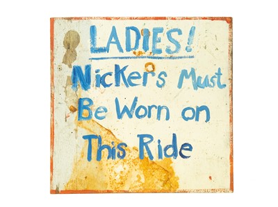 Lot 59 - Three handpainted fairground style signs.