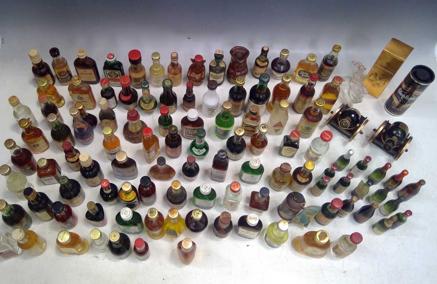 Lot 182 - A collection of Miniature spirit bottles.
