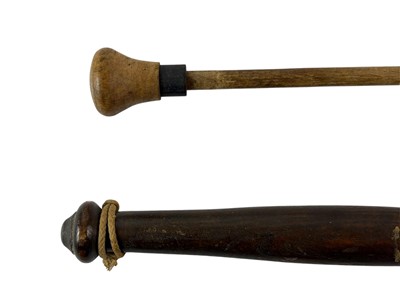 Lot 35 - Local interest; a Cornish police truncheon.