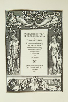 Lot 2 - (Private Printing) Thomas Tusser, Sir Walter Scott, Rudyard Kipling and E. V. Lucas