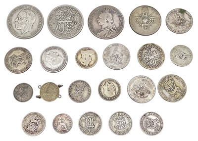 Lot 151 - A selection of GB silver and .500 silver coinage.