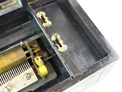 Lot 93 - A Swiss music box.