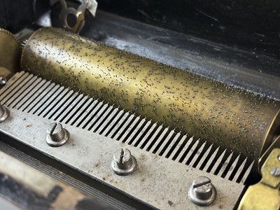 Lot 93 - A Swiss music box.