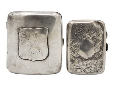 Lot 68 - A Victorian silver cigarette case and a George V silver cigarette case.