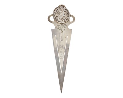 Lot 189 - An Art Nouveau silver bookmark by Corke Brothers & Co.