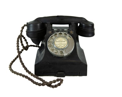 Lot 18 - An Admiralty pattern black bakelite and chrome telephone.