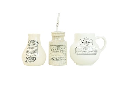 Lot 32 - A collection of Victorian ceramic inhalers.