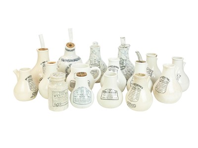 Lot 32 - A collection of Victorian ceramic inhalers.