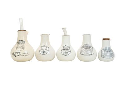 Lot 32 - A collection of Victorian ceramic inhalers.