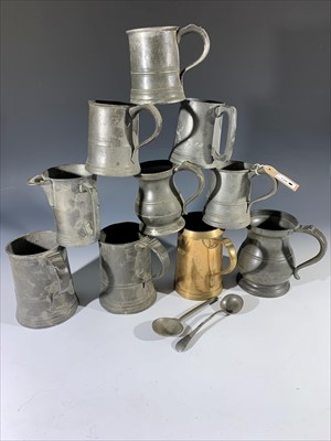 Lot 198 - A bronze quart measure or tankard, 19th...