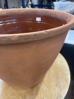 Lot 114 - A terracotta bread crock.