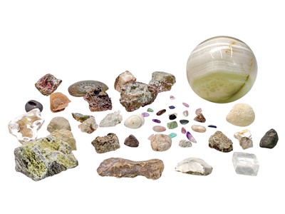 Lot 6 - An onyx orb with onyx stand.