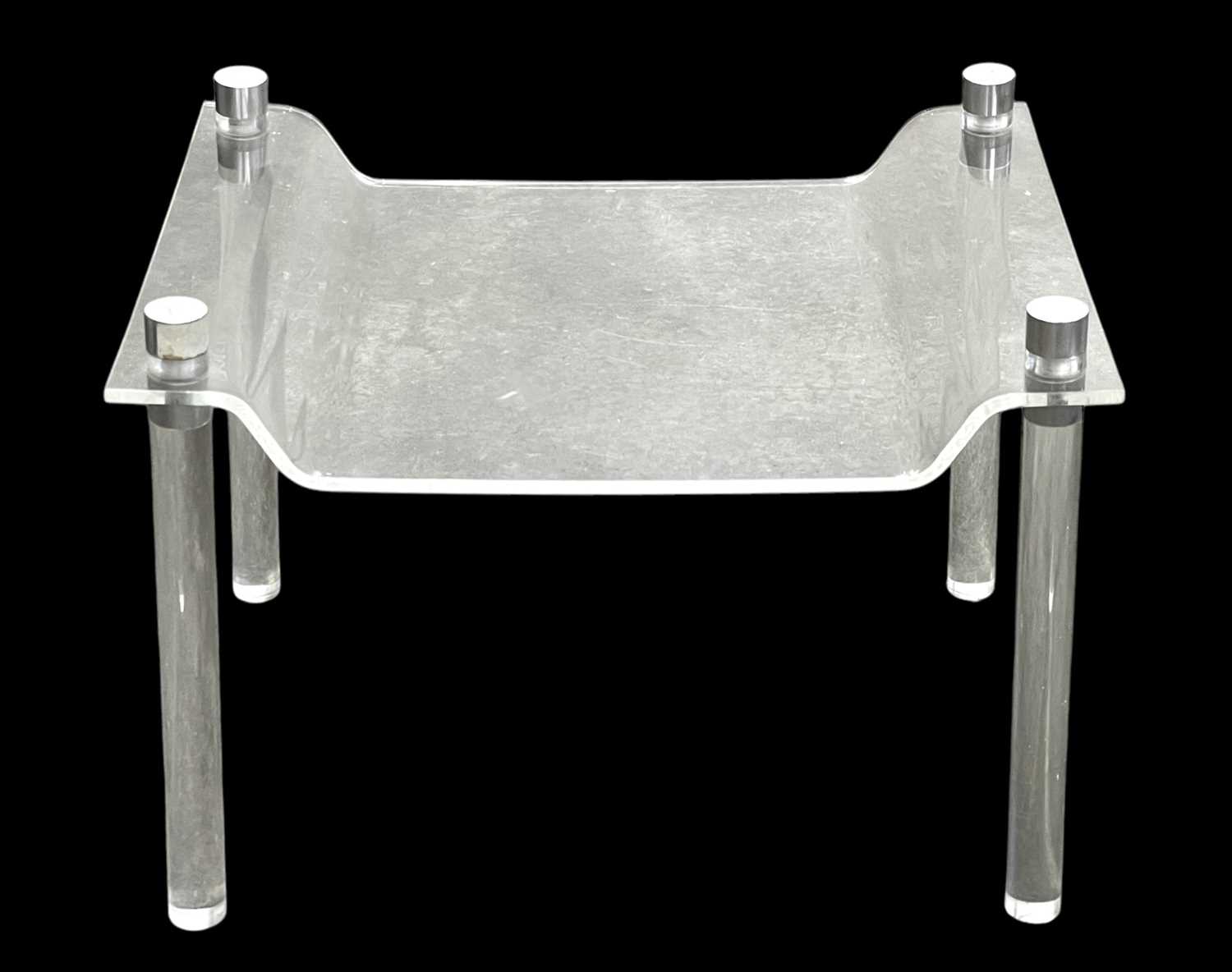 Lot 406 - A 1970s lucite occasional table.