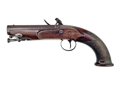 Lot 195 - An 18th Century Flintlock ''Man-stopper'' Travelling Pistol by Proudman.