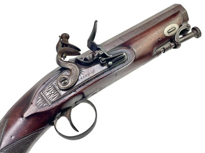 Lot 195 - An 18th Century Flintlock ''Man-stopper'' Travelling Pistol by Proudman.
