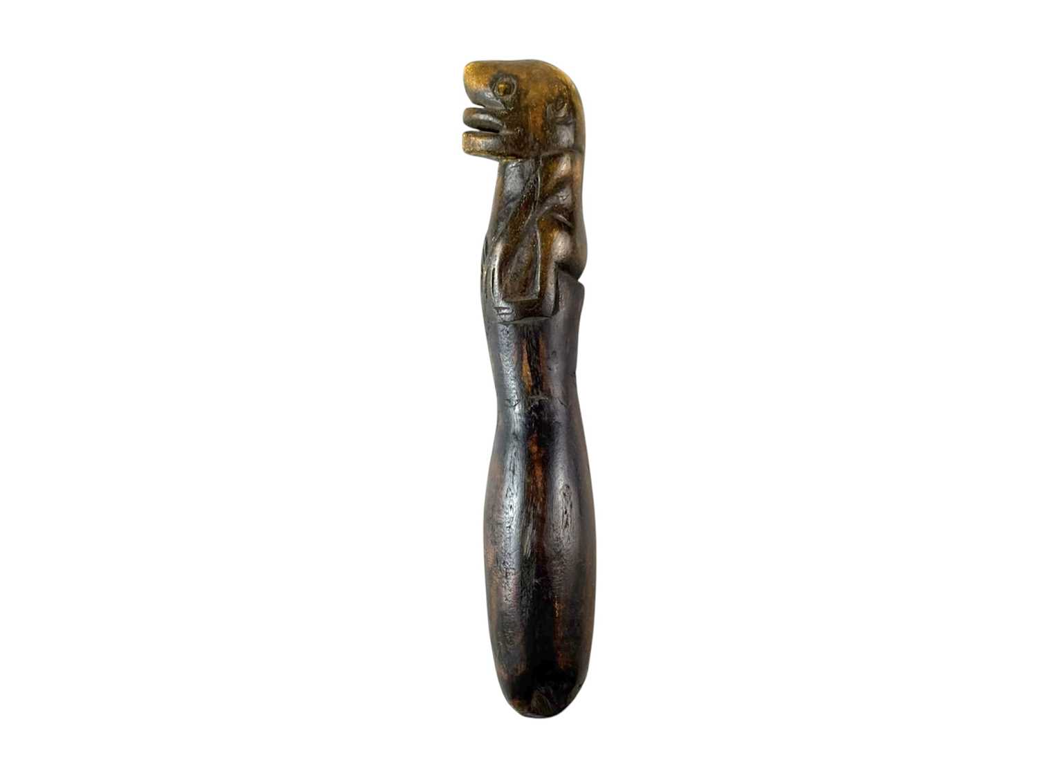 Lot 72 - A carved hardwood fertility staff.