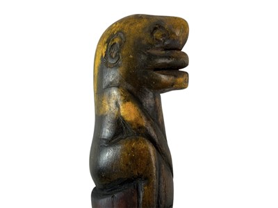 Lot 72 - A carved hardwood fertility staff.