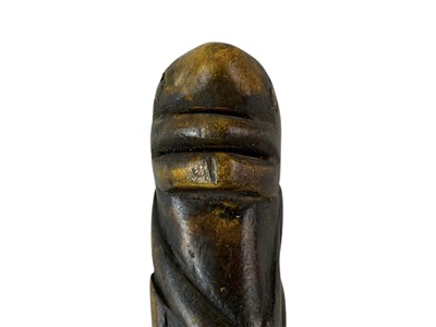 Lot 72 - A carved hardwood fertility staff.