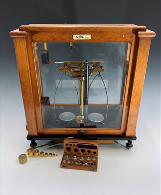 Lot 103 - A laboratory balance, by Oertling, model No...