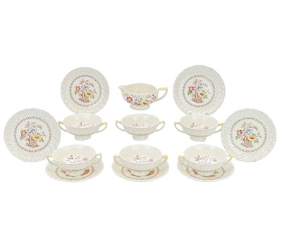 Lot 333 - A Royal Doulton 'Grantham' pattern part dinner service.