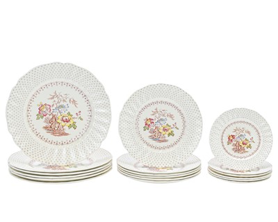 Lot 333 - A Royal Doulton 'Grantham' pattern part dinner service.