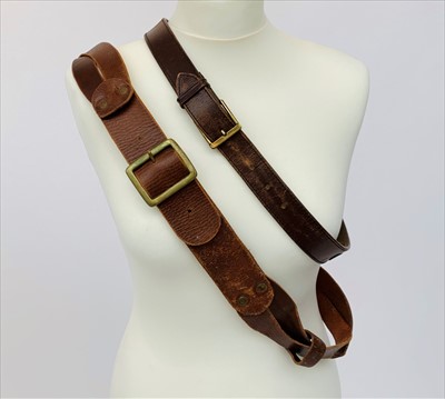 Lot 3075 - One brown leather 1.5" belt by Mulberry,...