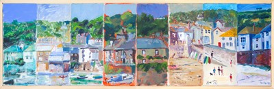 Lot 170 - A painting of Mousehole Harbour by eight...