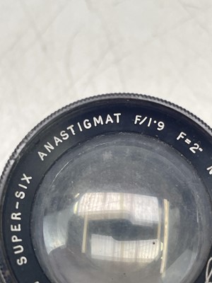 Lot 177 - A J.H. Dallmeyer London Super Six 50mm Anastigmat lens.