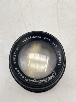 Lot 177 - A J.H. Dallmeyer London Super Six 50mm Anastigmat lens.