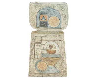 Lot 702 - A Troika double base vase.