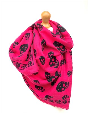 Lot 3082 - A bright pink Alexander McQueen wool, silk and...