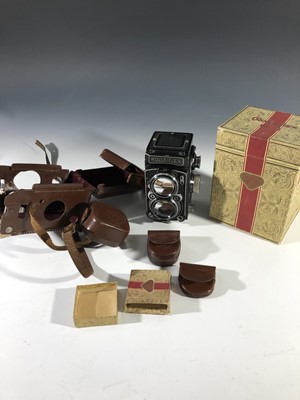 Lot 213 - A Rolleiflex 2.8 C TLR camera, 1954, with...