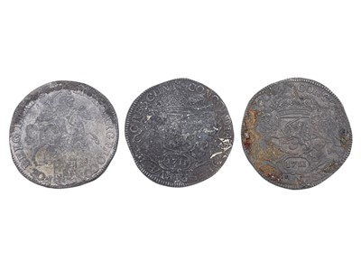 Lot 71 - SHIPWRECK COINS - A selection of three Dutch Ducaton 'silver rider' coins.