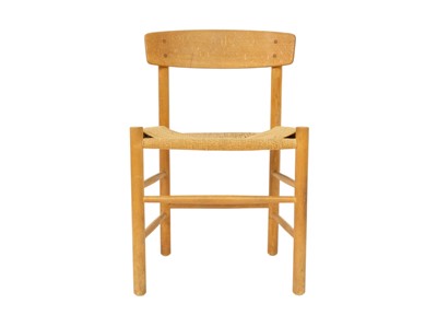 Lot 696 - Danish dining table and chairs designed by Borge Mogensen .