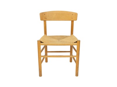 Lot 696 - Danish dining table and chairs designed by Borge Mogensen .