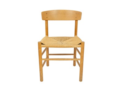 Lot 696 - Danish dining table and chairs designed by Borge Mogensen .