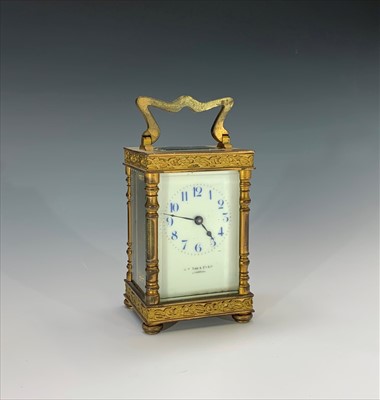 Lot 3307 - A late 19th century French gilt brass carriage...