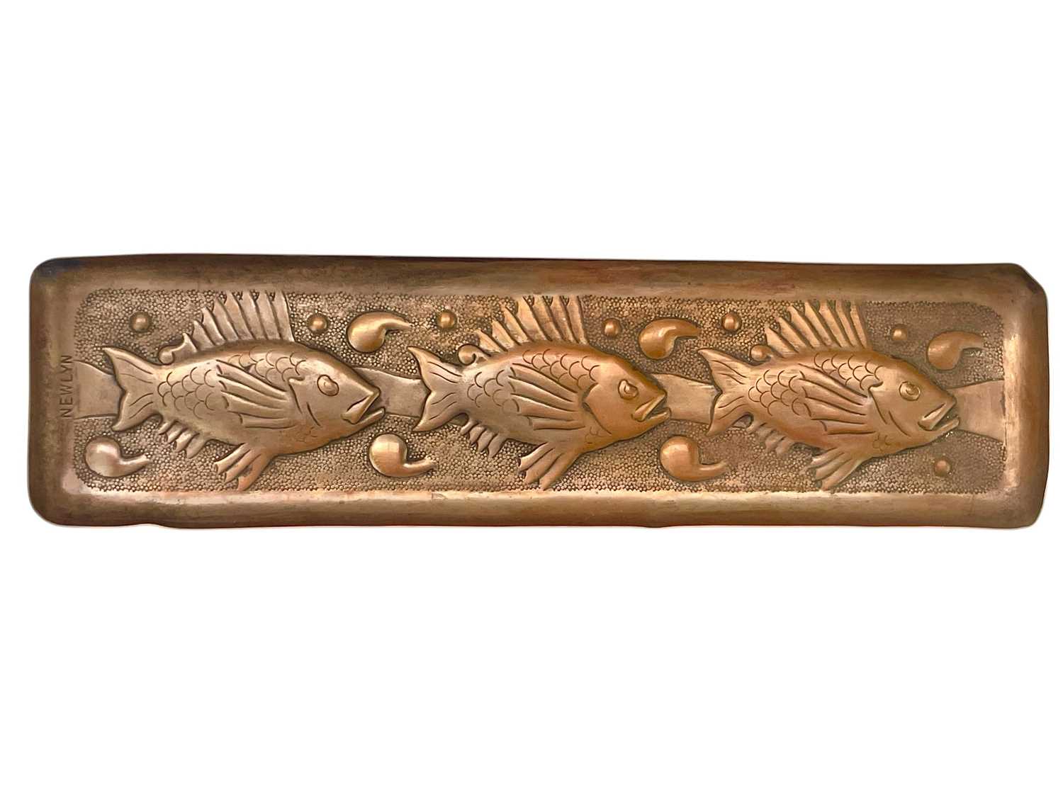 Lot 83 - A Newlyn copper pen tray.