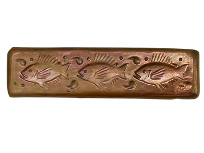 Lot 83 - A Newlyn copper pen tray.