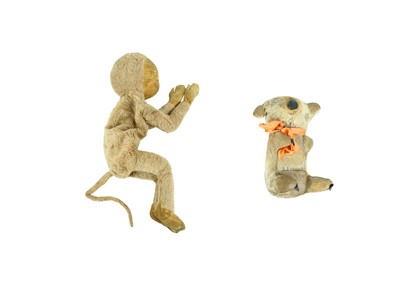 Lot 444 - A 1930s Merrythought monkey toy/bag with plush face, hands and feet.