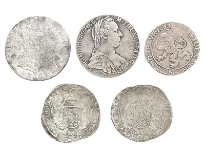 Lot 38 - SHIPWRECK COINS - A selection of five various silver coins.