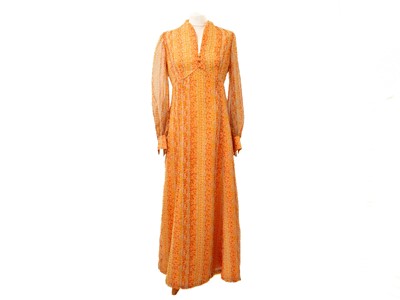 Lot 297 - A Christian Dior vintage patterned day dress.