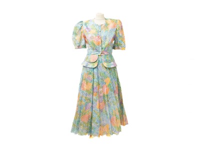 Lot 297 - A Christian Dior vintage patterned day dress.