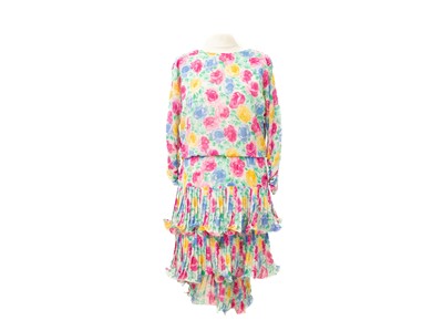 Lot 297 - A Christian Dior vintage patterned day dress.